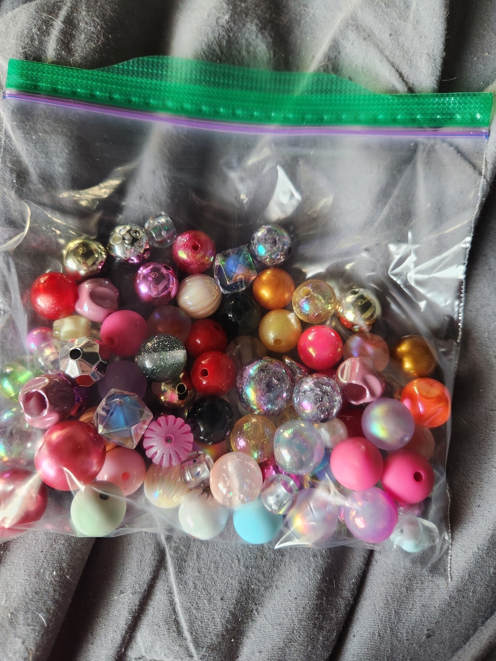 Assorted  Bead Mix - Pink Multicolor Craft Beads 16mm Beads